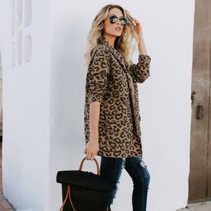 VICI Collection Leopard Cotton Cargo Jacket